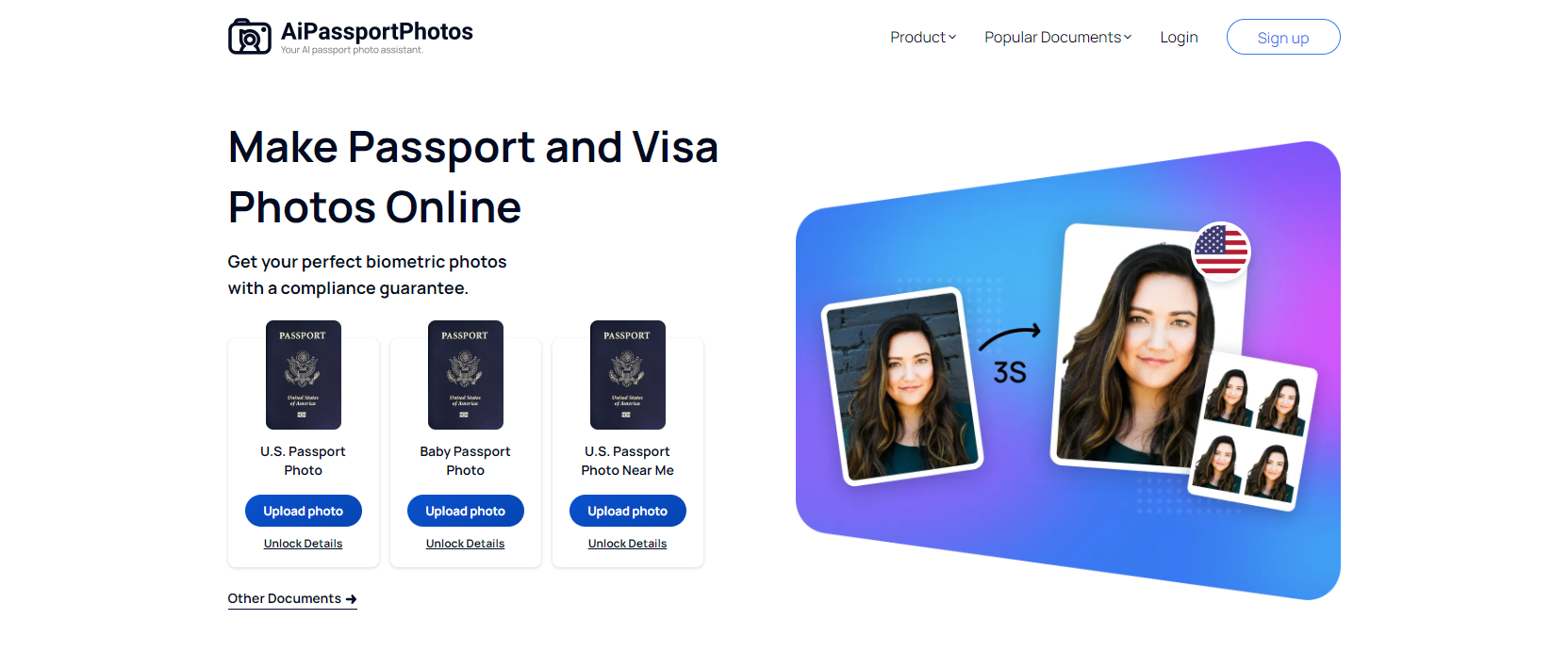 AiPassportPhotos help you to make passport photo online