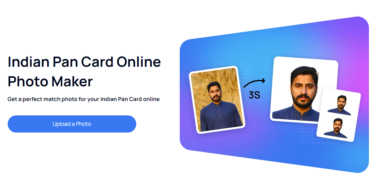 Convert any Photo into 213 × 213 pixels for Indian Pan Card Online