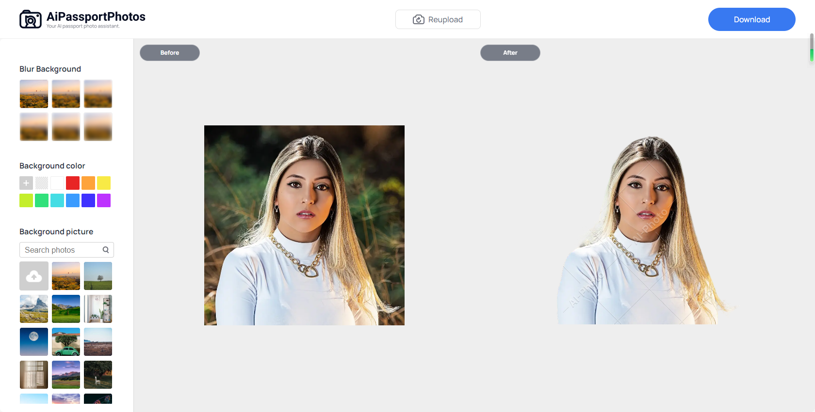adjustment after removing background