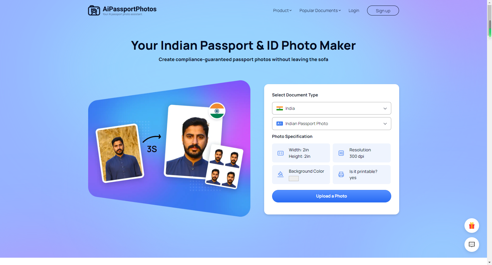 how to make indian passport photo