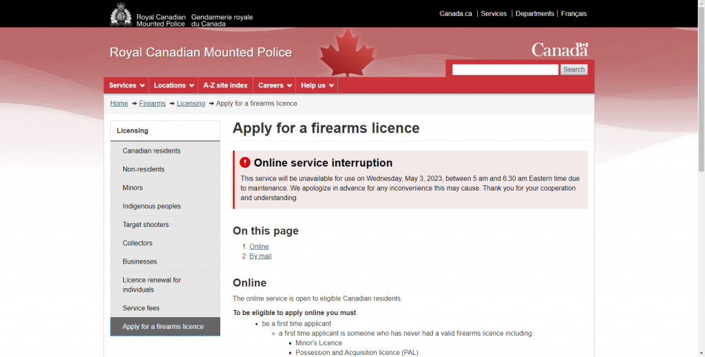 How to apply for or renew firearms license in canada