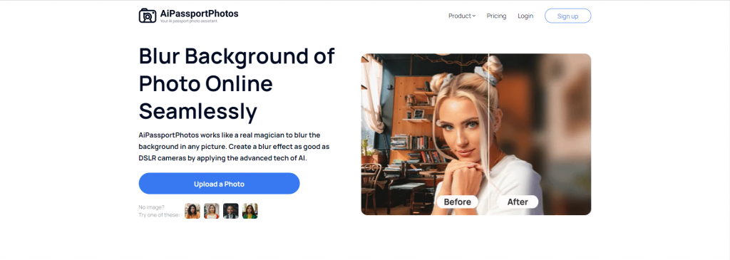 Aipassportphotos blur background
