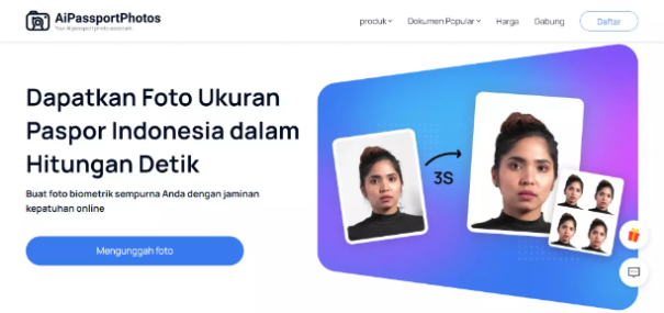 create Indonesia passport photo online