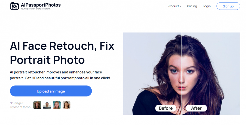 Photo Retouching Page