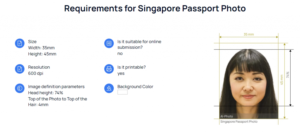 Singapore Passport Photo Requirements