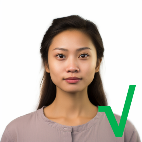 Right passport photo example