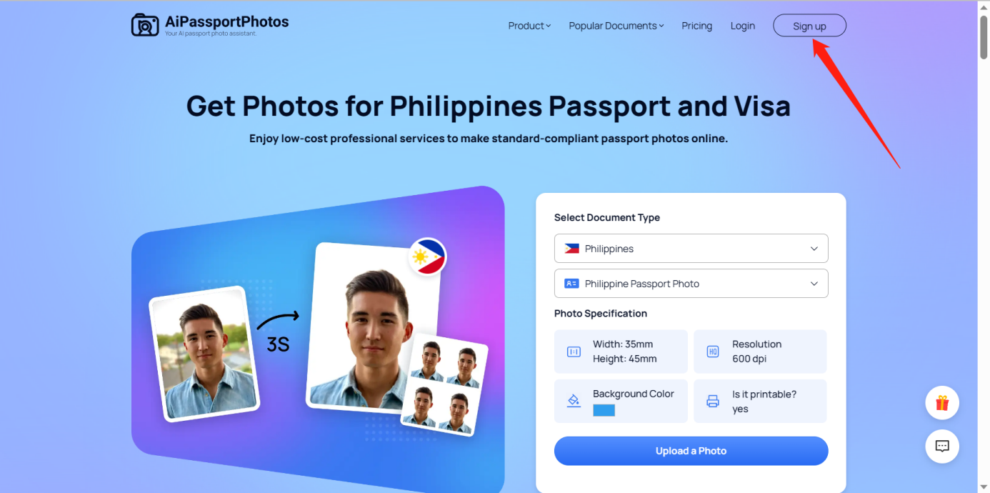 Philippine passport photo Homepage