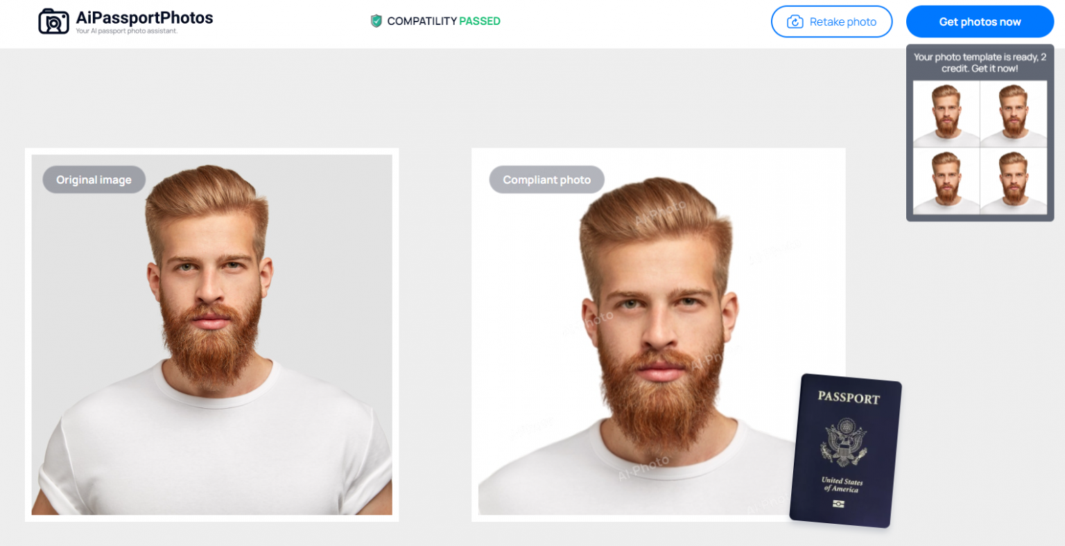 Beard in Passport Photos