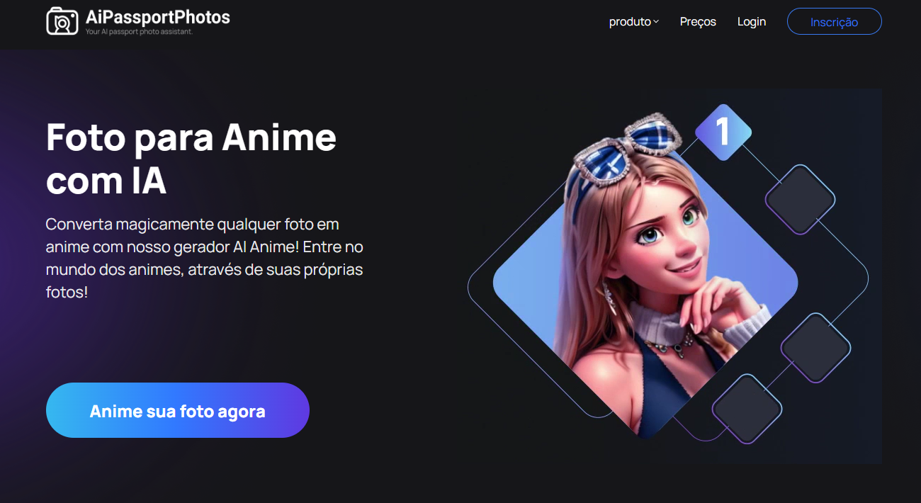 Foto para Anime - Filtros e efeitos de AI Anime on-line