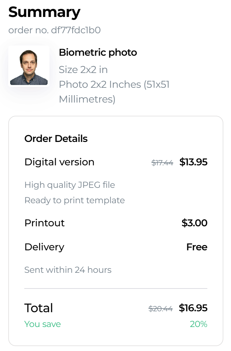 PhotoAid 2x2 Picture Editor payment page