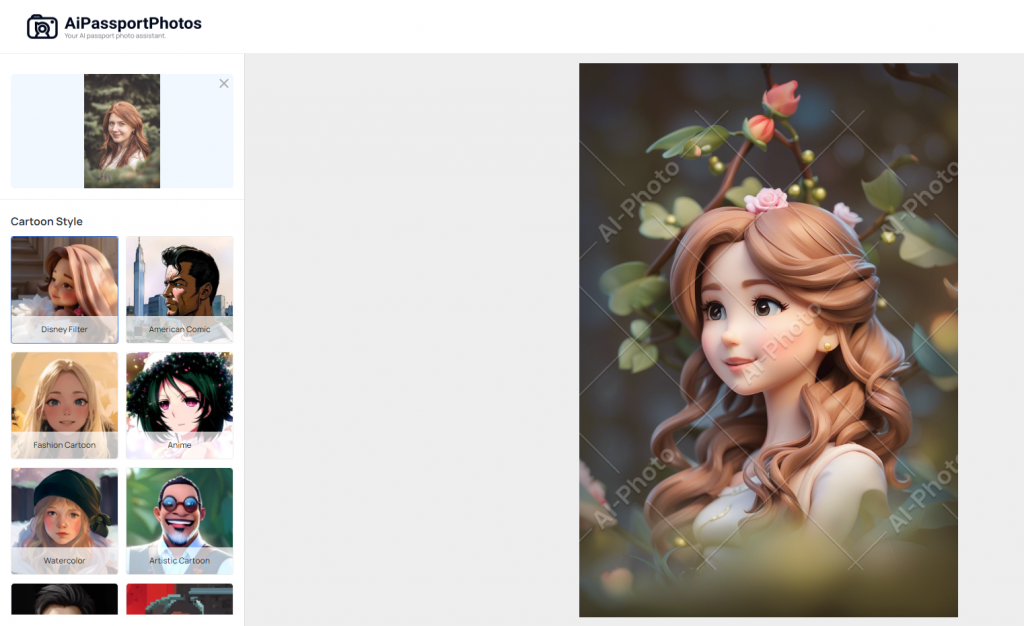 change photo to anime on aipassportphotos