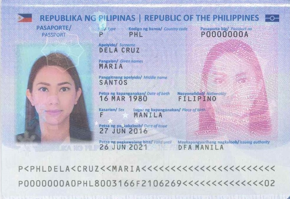example of a Philippine passport