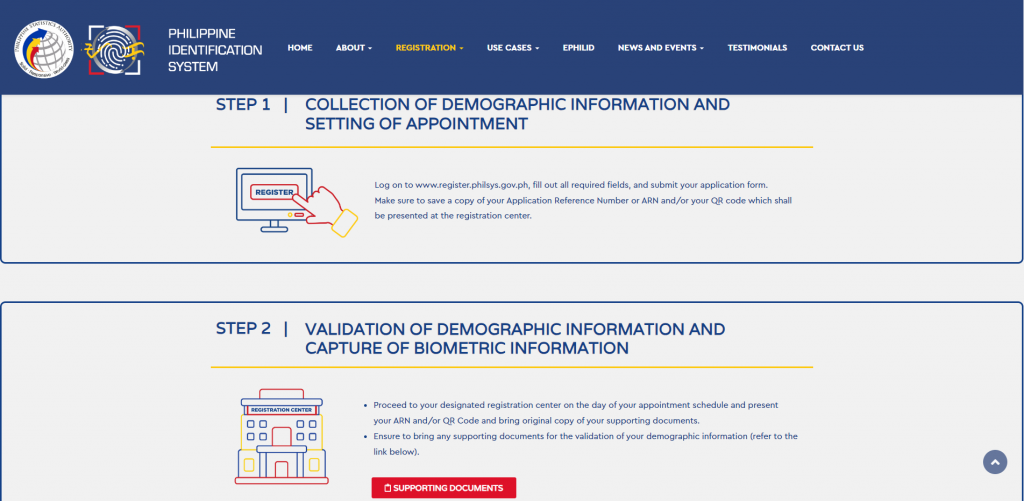 registration process on philsys.gov.ph