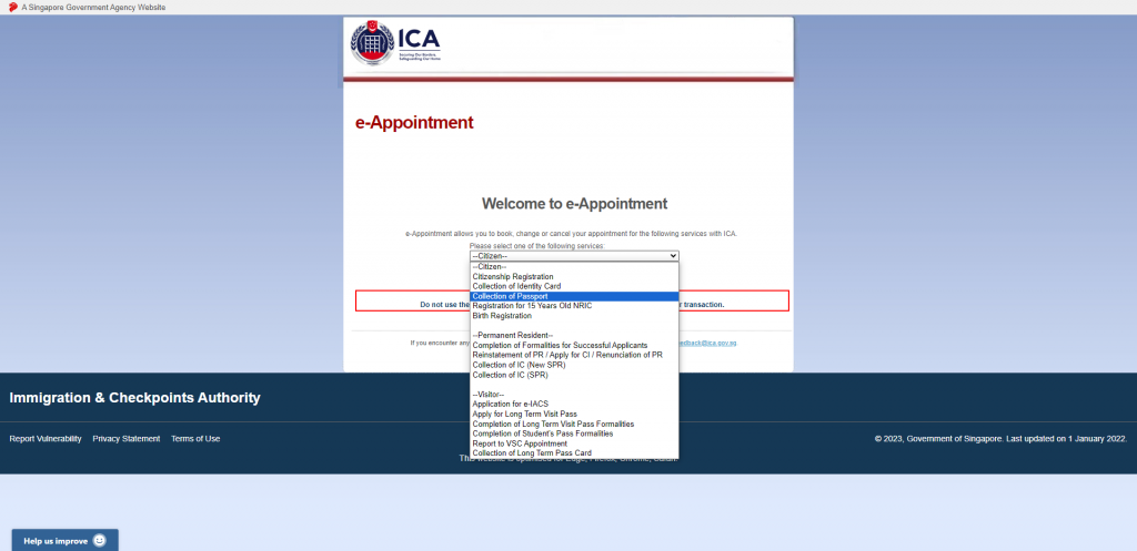 ICA website