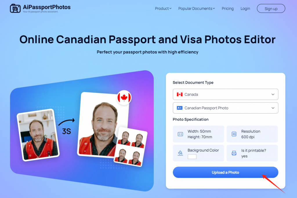 AiPassportPhotos online passport photo maker
