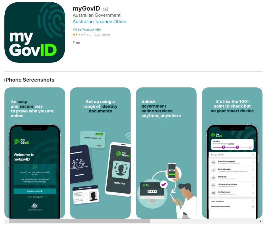 myGovID app 