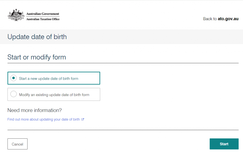 Update date of birth