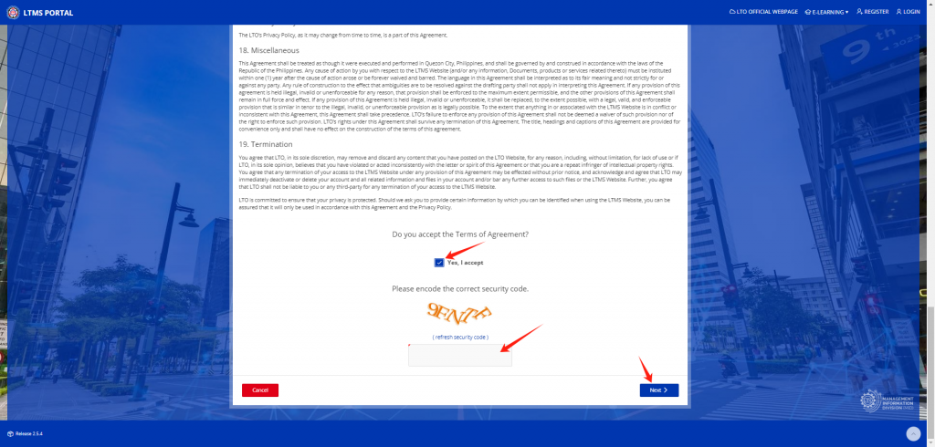 LTO Terms and Conditions