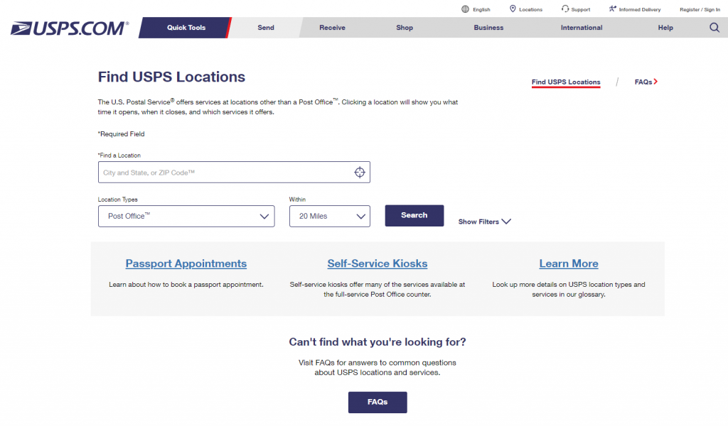 Find USPS Locations