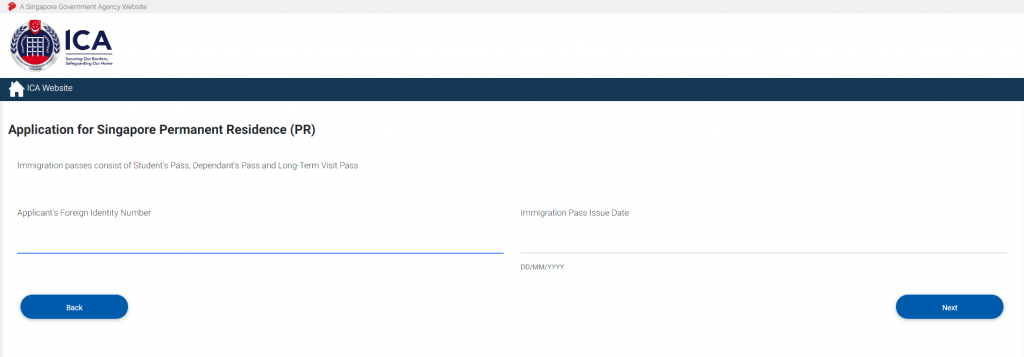 Application for Singapore Permanent Residence