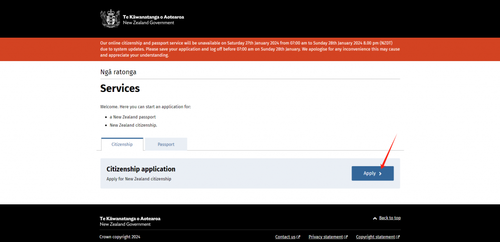 Apply NZ citizenship online