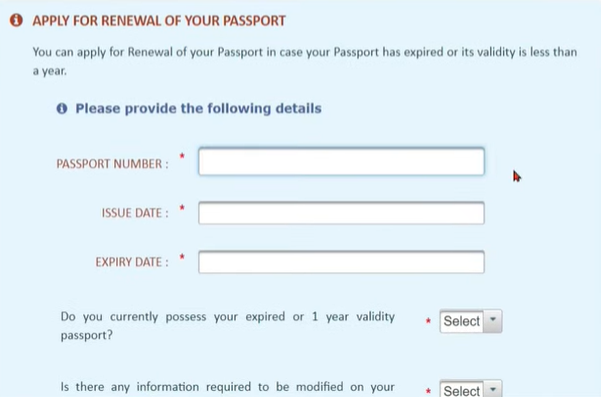 fill out details on paskitan passport renewal