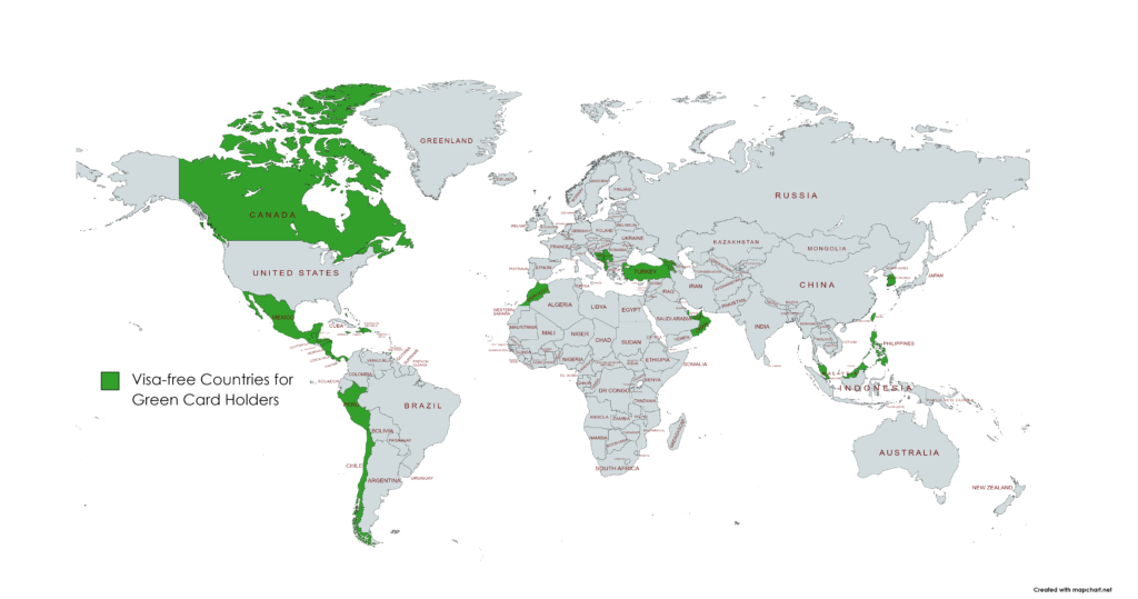 Visa free countries for Green Card Holders