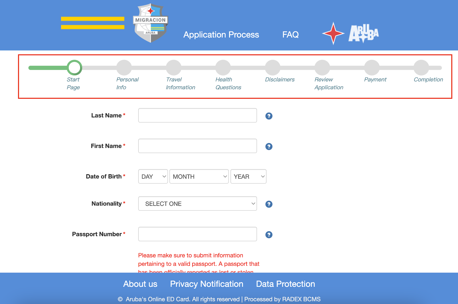 Fill out info on the official ED Card page