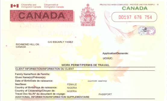 canadian work permit