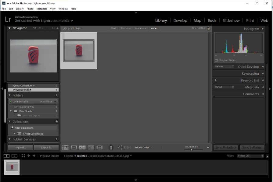 Adobe Lightroom homepage