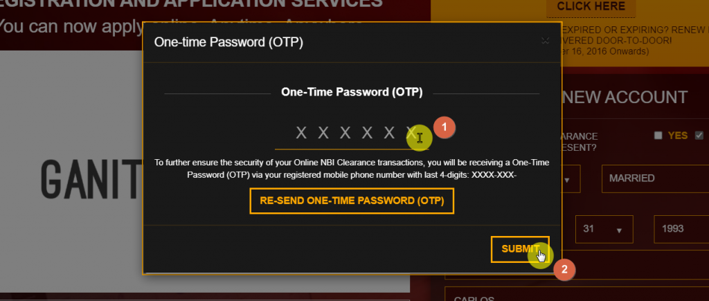 one time password