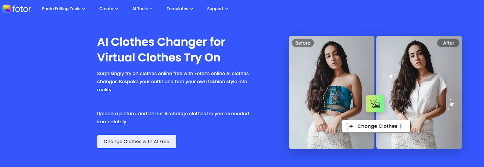 fotor ai clothes changer