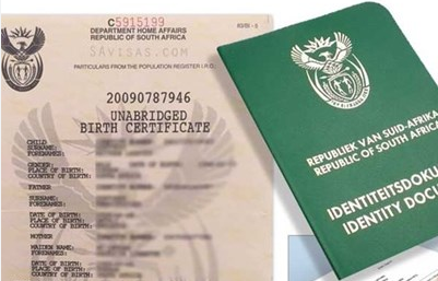South African Unabridged Birth Certificate