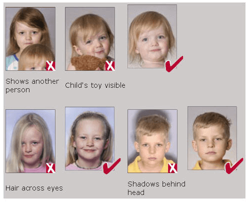 Australia Passport Photo Requirements for Infants
