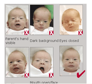 Australia Passport Photo Requirements for Infants