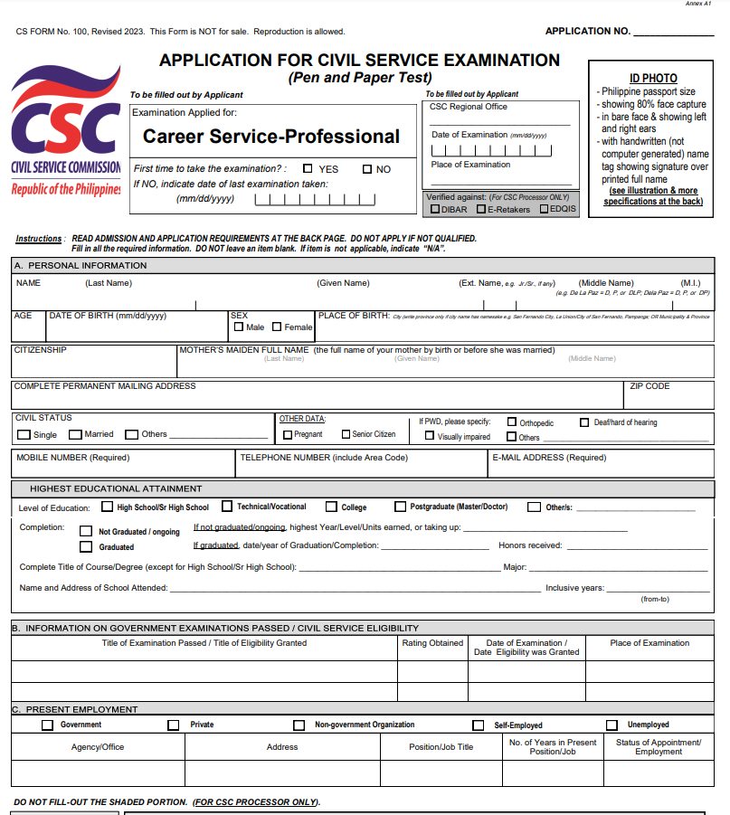 application form