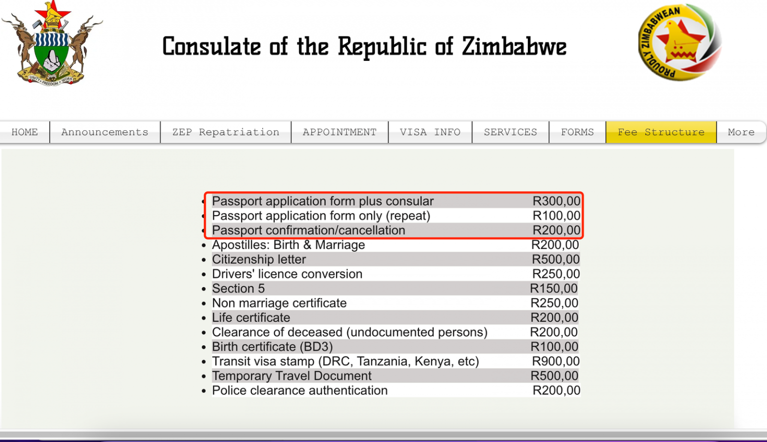 Zim Passport Prices 2024 Aubrie Mariquilla