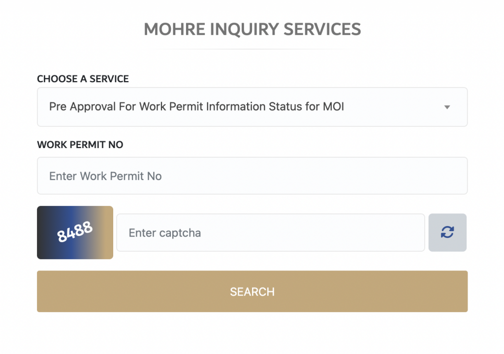 Check Work Permit Status & Number in UAE