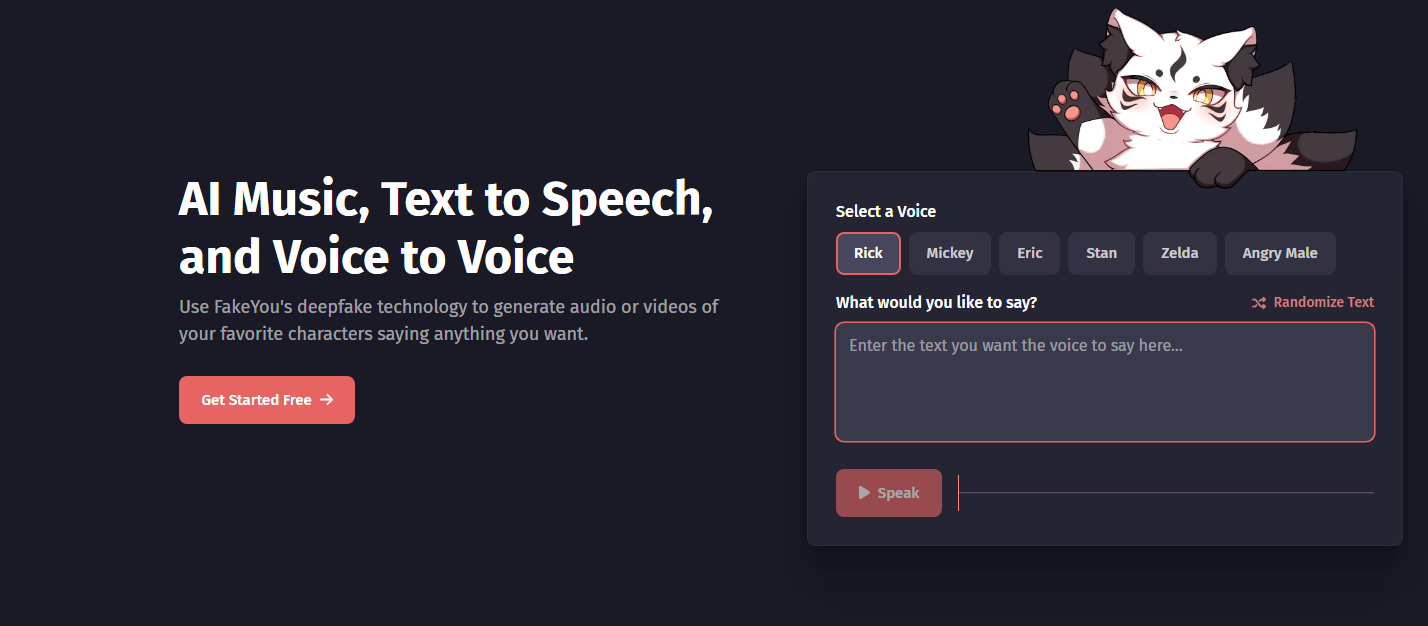 FakeYou AI voice generator