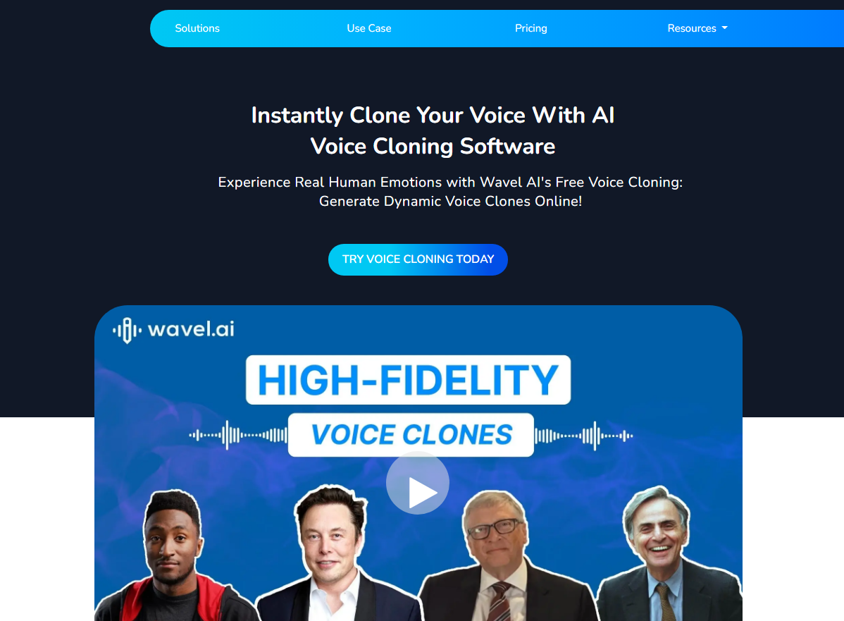 Wavel.ai celebrity voice generator