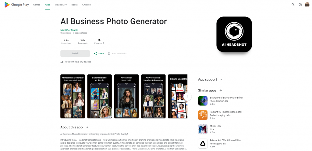  AI Business Photo Generator
