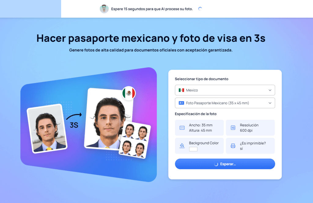 ai processing passport photo