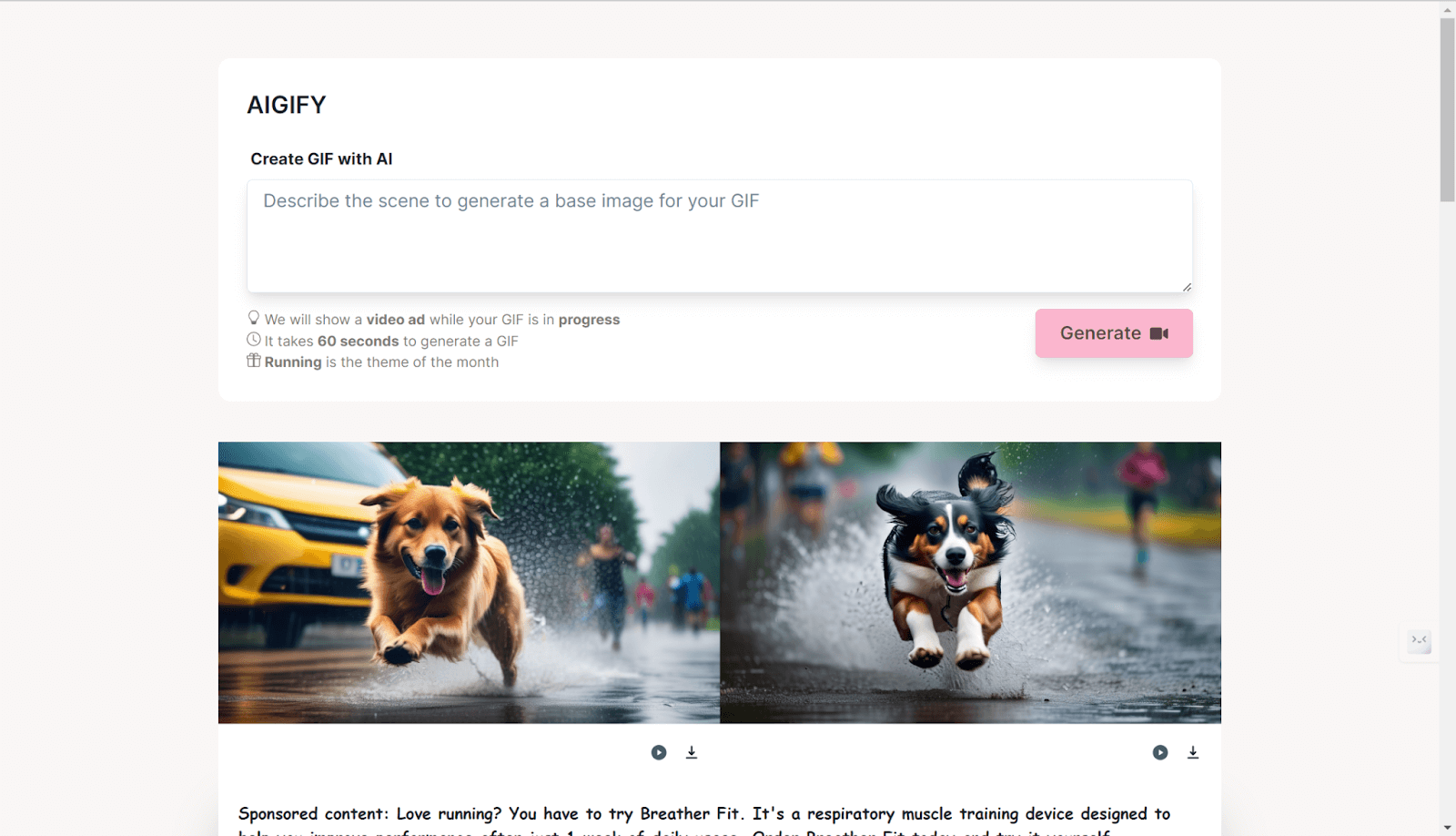 AIGIFy generating gifs