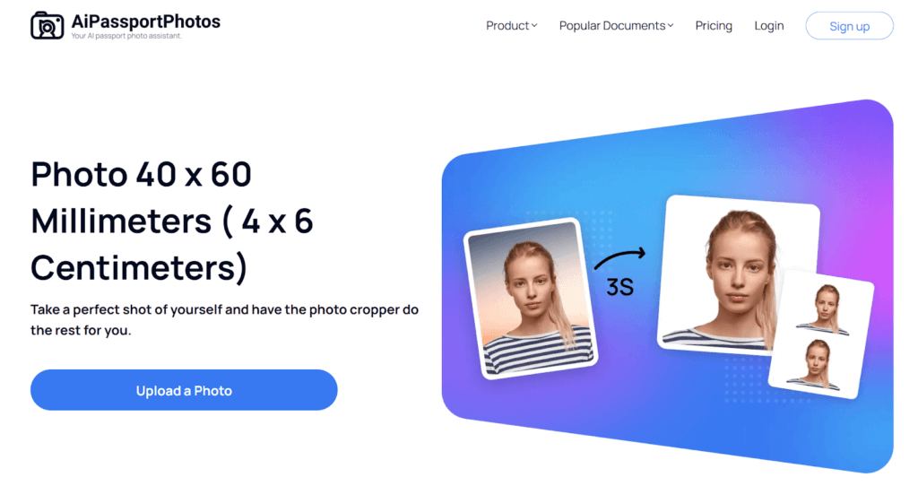 AiPassportPhoto’s 4x6 Template Tool