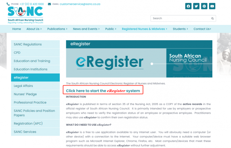 How to Check My SANC Registration Status