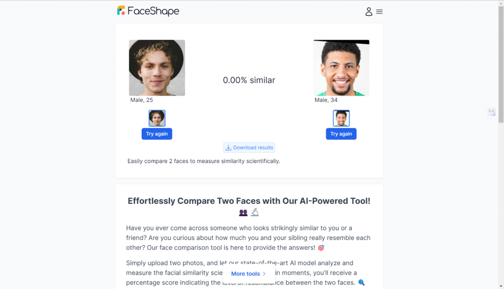 Top 4 Free Face Similarity Checkers to Compare Faces Online