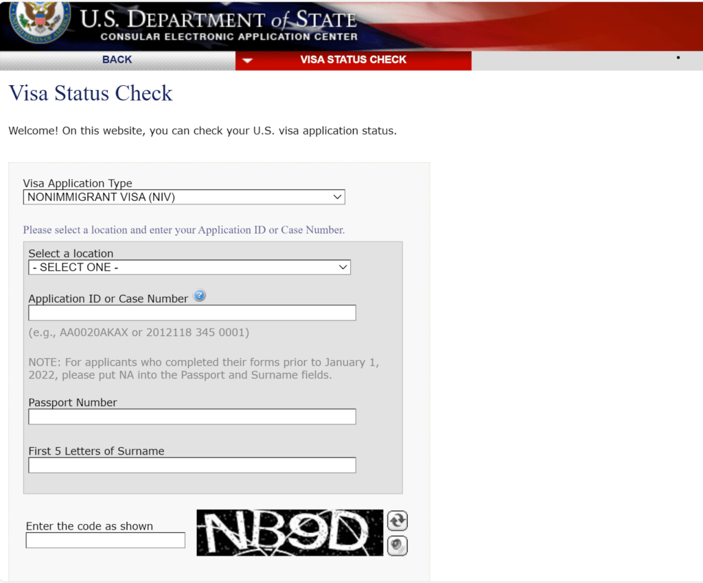 official visa status checker