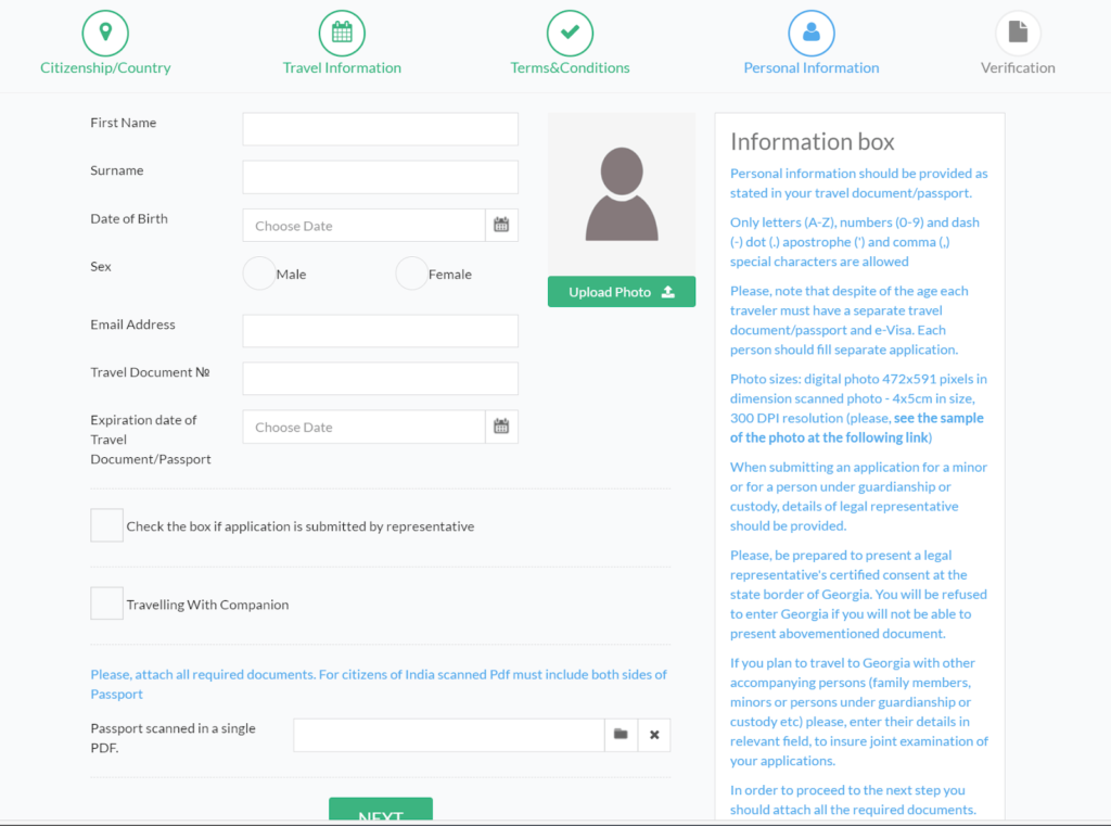 provide your personal information