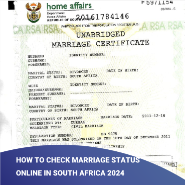 How to Check Marriage Status Online in South Africa 2024