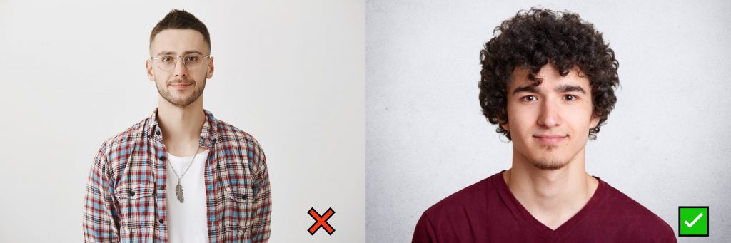um homem com acessórios e um homem sem nenhum